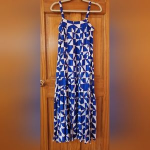 Abel the Label Anthropologie Blue Maxi Tiered Dress New without tag Small S
